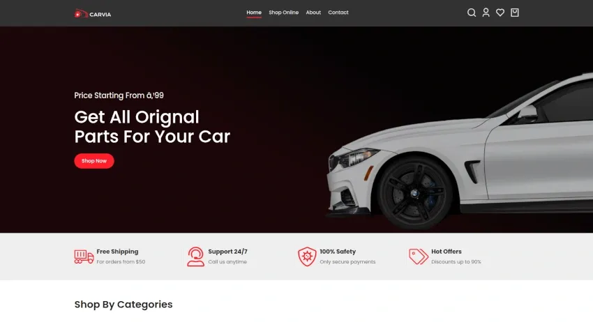 Carvia homepage