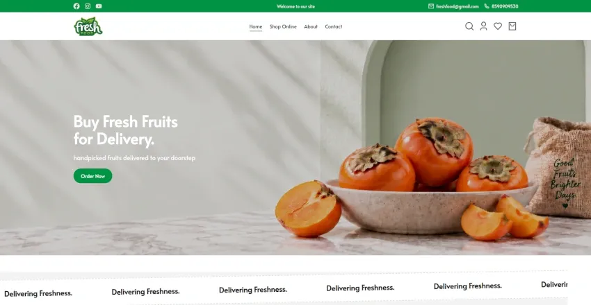 Freshfood homepage