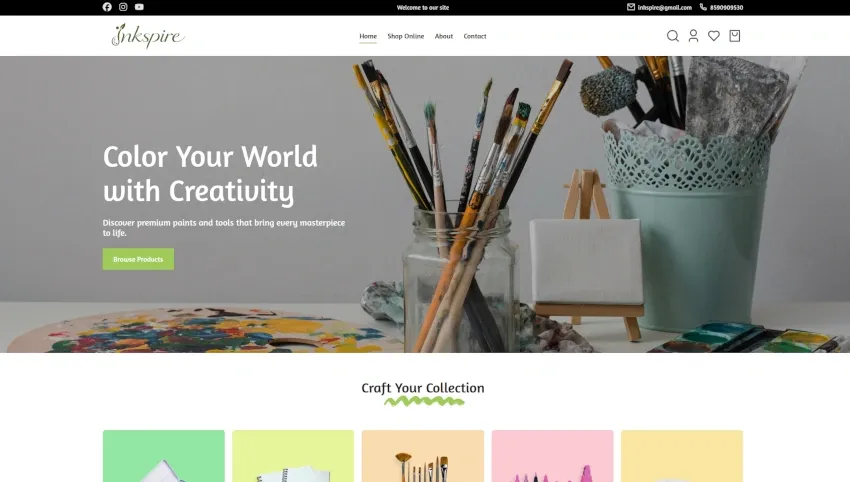 Inkspire homepage