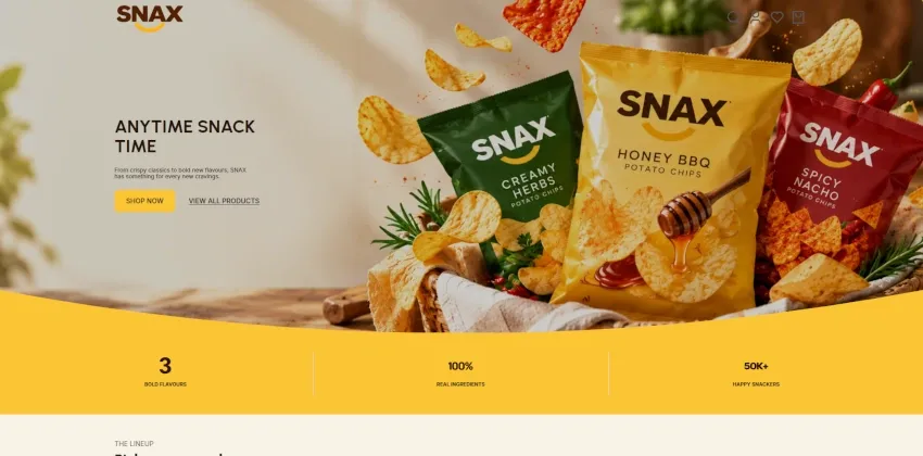 Snax homepage