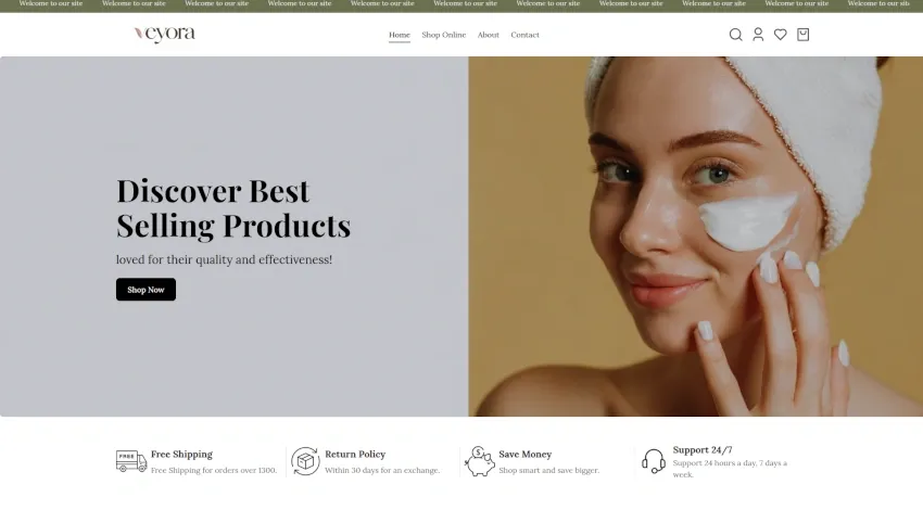 Veyora homepage
